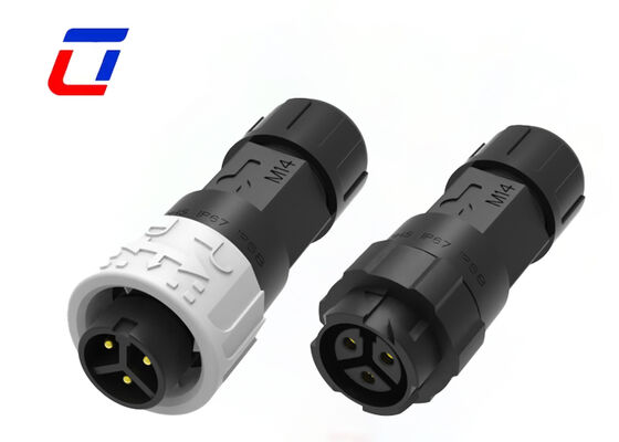 M16 3 Pin 10A Plastic Mannelijke Vrouwelijke Connectoren Push Lock Waterdicht Koppeling