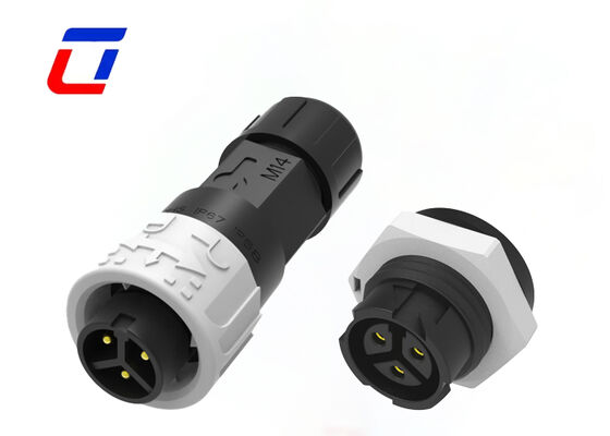 M16 3 Pin 10A Plastic Mannelijke Vrouwelijke Connectoren Push Lock Waterdicht Koppeling