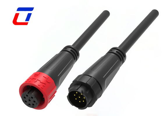 M16 IP67 waterdicht gegoten kabel tot kabelconnectoren Push Lock 8 pin data connector