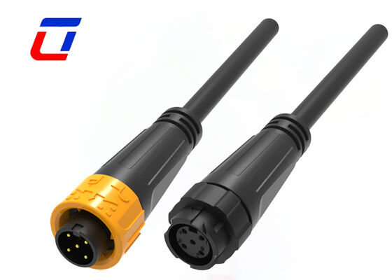 8A M16 5 Pin Outdoor Power Connector Plastic PA66 300V Waterproof Quick Lock Connector 