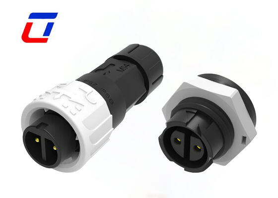 IP67 M16 10A 2-pins waterdichte connectoren ODM Push Lock ronde draad voedingsconnector