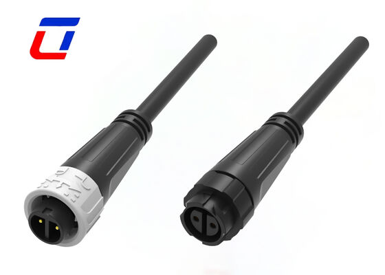 IP67 M16 10A 2-pins waterdichte connectoren ODM Push Lock ronde draad voedingsconnector