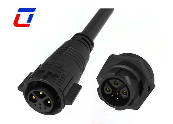 M19 3+4 pin waterdichte draadconnectoren 15A+5A 300V IP67 Multi Pin Mannelijke Vrouwelijke connector