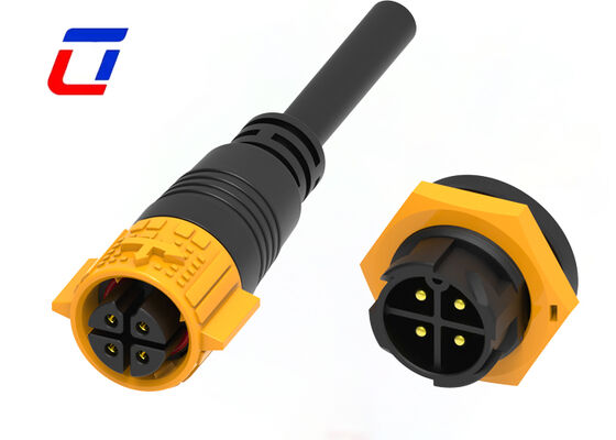 PA66 15A M19 4 Pin Connector Round Waterproof Quick Lock Industrial Power Connectors