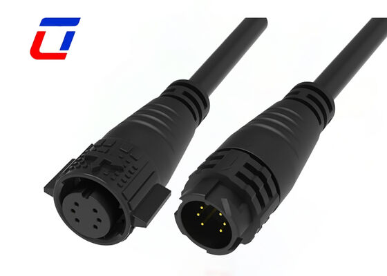 M19 6 Pin 10A Goud beklede draadconnectoren PA66 waterdicht dataconnector