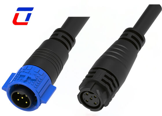 M19 5-pins 20A Power DC waterdichte connector Push-vergrendeling mannelijke vrouwelijke connector