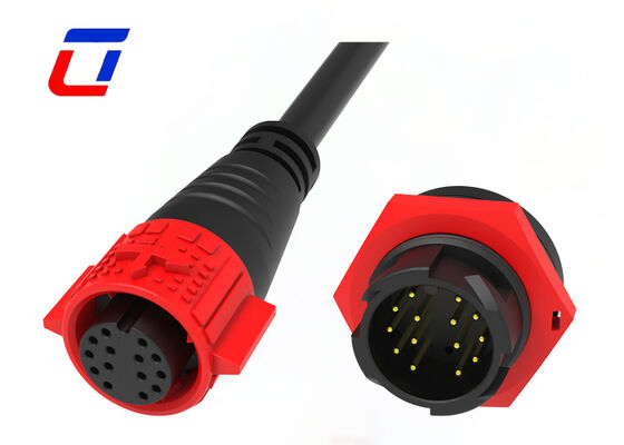 M19 laagstroom 5A buitenverlichtingsconnectoren Push Locking 14 pin waterdicht connector