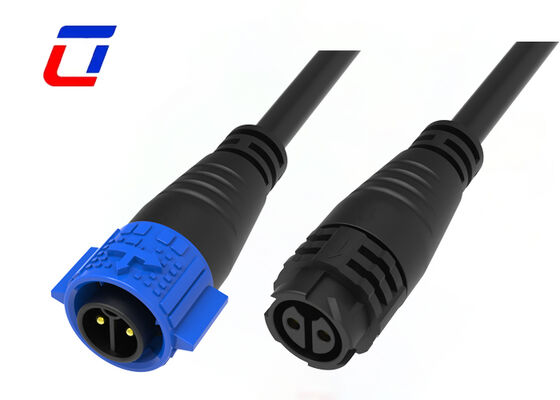 M19 20A 2 pin waterdicht kabelverbinding zelfvergrendelend industrieel stroomverbinding