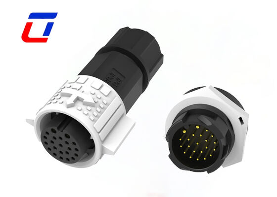 M19 2+20 ronde meerpinsconnectoren Kunststof PA66 Power Data Quick Lock-connector