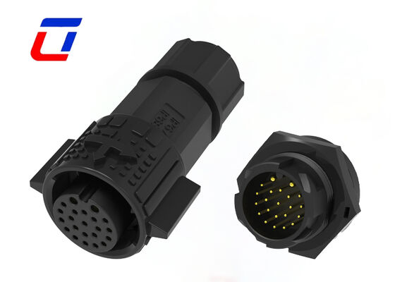 M19 2+20 ronde meerpinsconnectoren Kunststof PA66 Power Data Quick Lock-connector