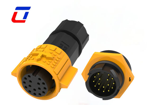 M19 300V 16 Pin Mannelijke Vrouwelijke Connector Push Lock IP67 Waterdicht Connector Draad Aan Boord