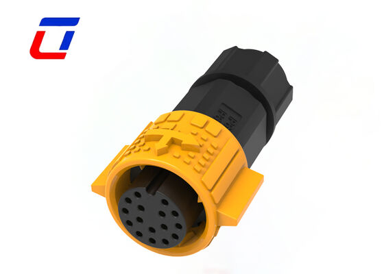 M19 300V 16 Pin Mannelijke Vrouwelijke Connector Push Lock IP67 Waterdicht Connector Draad Aan Boord