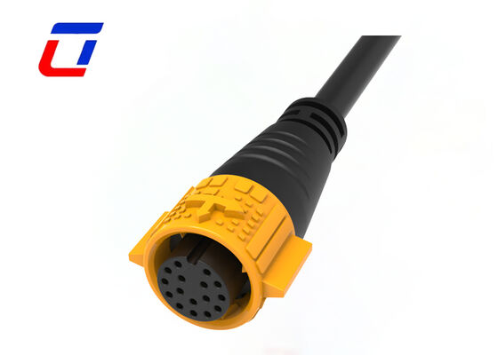 M19 300V 16 Pin Mannelijke Vrouwelijke Connector Push Lock IP67 Waterdicht Connector Draad Aan Boord