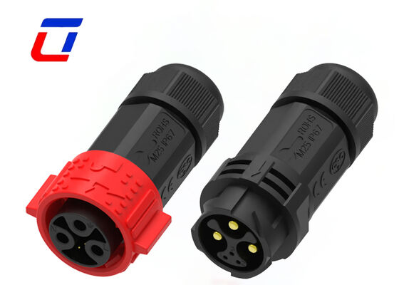 M25 3+3 Pin Panel Mount Power Signal Connector Push Locking 300V Connectors Waterdicht