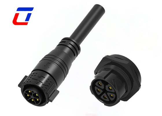 M25 20A 5 pin elektrische mannelijke vrouwelijke connectoren RoHS Plastic PA66 Power Connector Push Lock