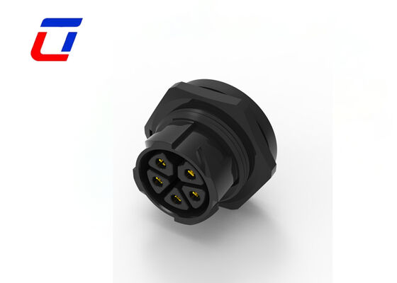 M25 20A 5 pin elektrische mannelijke vrouwelijke connectoren RoHS Plastic PA66 Power Connector Push Lock