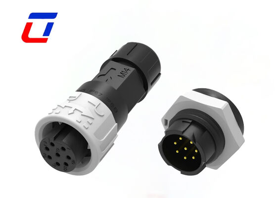 M16 8 pin LED-draad-op-draad/bordconnector 300V waterdicht landschapsverlichtingsconnectors