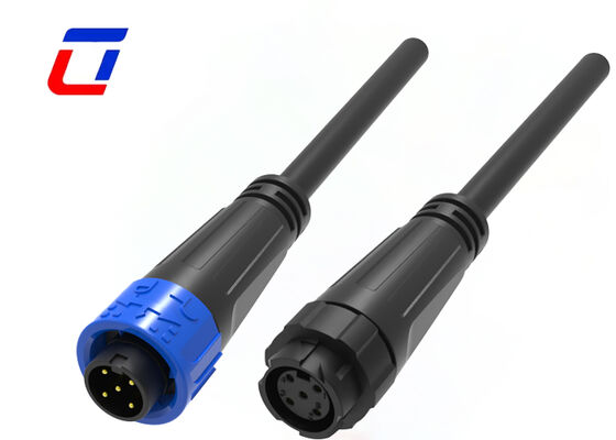 8A M16 5 Pin IP67 Power Connectors ODM Buiten waterdicht Push Lock Connector