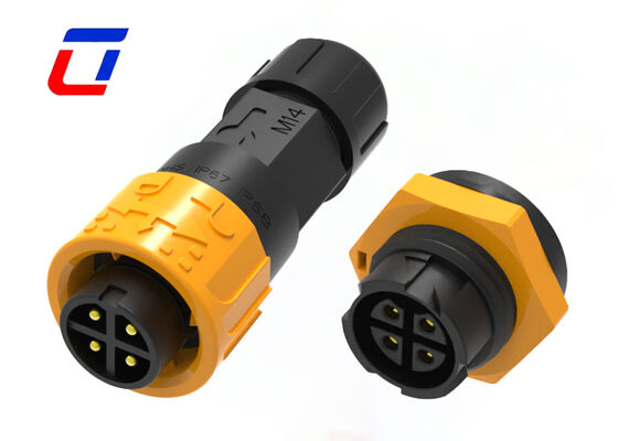 10A M16 4 Pin IP67 Power Connector 300V Man tot Vrouw Waterdicht Quick Connector