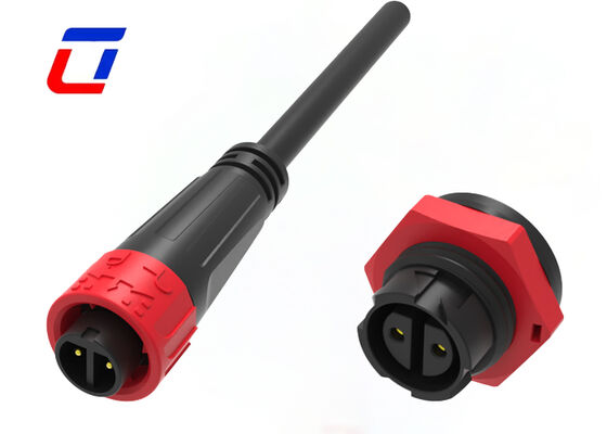 10A M16 2-pins IP67 waterdichte voedingsconnector Plastic PA66 DC mannelijke vrouwelijke connector
