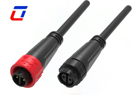 10A M16 2-pins IP67 waterdichte voedingsconnector Plastic PA66 DC mannelijke vrouwelijke connector