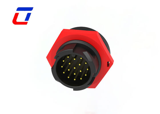 5A IP67 M19 Waterdichte stekker- en stopcontacten Plastic PA66 18 pin data connector