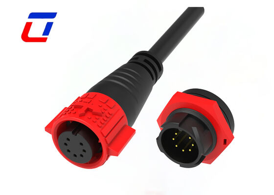 M19 7 pin 5A waterdichte draadverbindingen voor auto's PA66 Plastic Male Female Data Connector