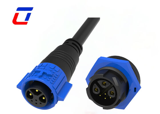 15A+5A M19 3+4-pins IP67-connectoren 300V waterdichte stroomsignaaldraadconnector