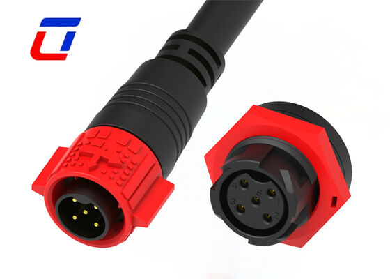 20A 5 Pin Power Waterproof Cable Connector M19 Industrial Man Vrouwelijke Push Lock Connector