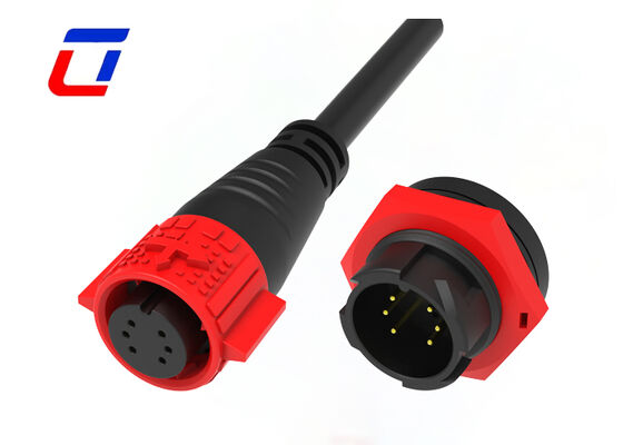 Signaaloverdracht M19 6-pins buiten waterdichte draadconnectoren IP67 snelstopcontact