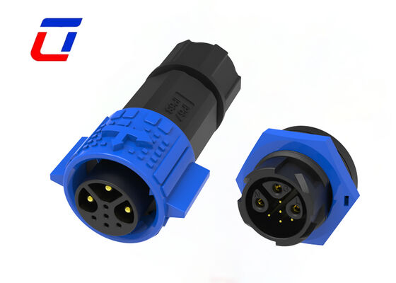 20A M19 3+5-pins messing vergulde ronde connector 300V meerpins stopcontact