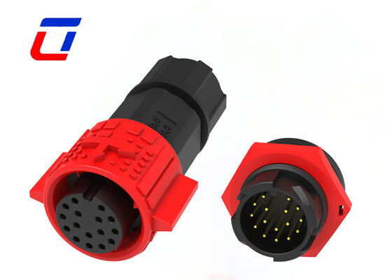 300V M19 waterdichte buitendataconnectoren 5A 16 pin mannelijke vrouwelijke snelle connector