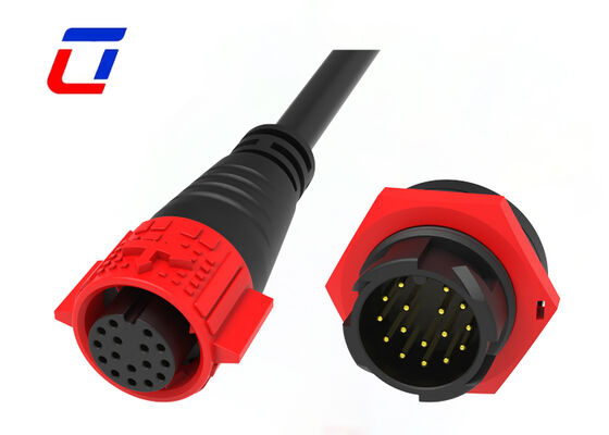 300V M19 waterdichte buitendataconnectoren 5A 16 pin mannelijke vrouwelijke snelle connector