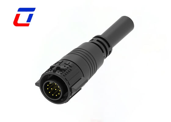 ODM 12 pin 300V snel ontkoppelbare draadconnectoren M19 Messing goudgeplatte signaalconnector