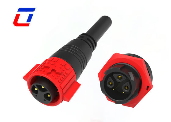 300V 3+2 Pin Kabel Connector Waterdicht Rood M19 Data Quick Connector Voor Verlichting