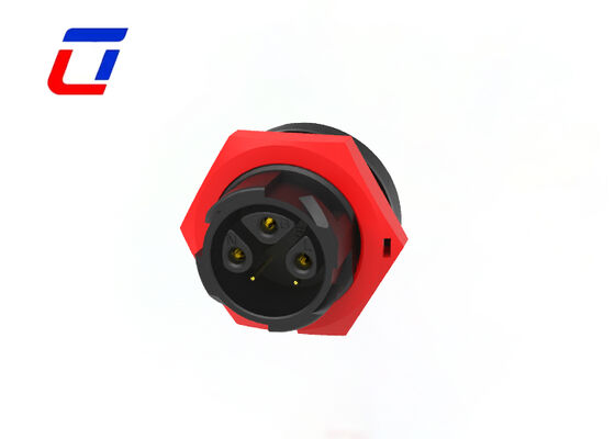 300V 3+2 Pin Kabel Connector Waterdicht Rood M19 Data Quick Connector Voor Verlichting