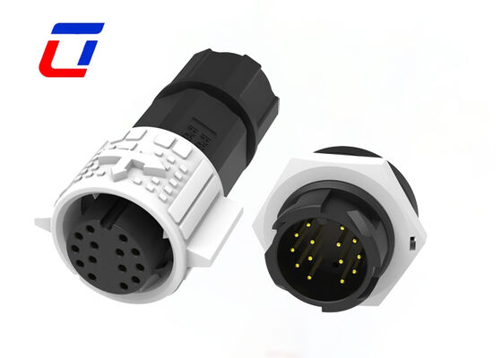 M19 14-pins waterdichte dataconnector 300V ODM snelsluiting CE verkrijgbaar mannelijke vrouwelijke connector