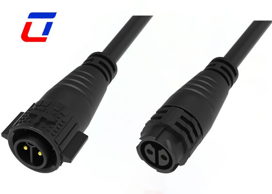 2-pins M19 mannelijke en vrouwelijke connectoren 20A waterdichte gegoten kabelconnector