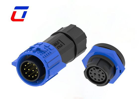 M19 12-pins 300V IP67 Ronde Plastic Connectoren Push-Lock Waterdichte Dataconnector