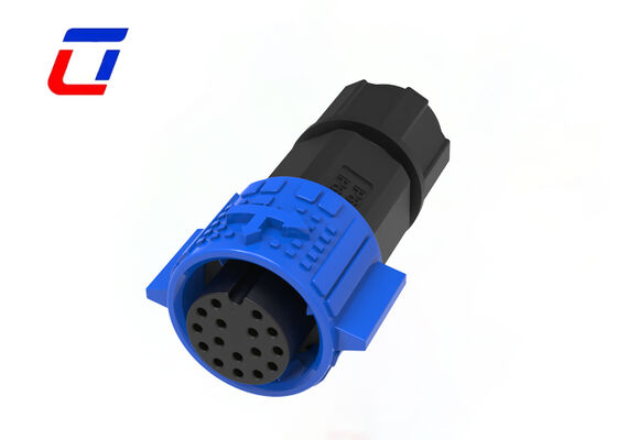 PA66 16-pins M19 Paneelmontage Ronde Connector 5A IP67 Waterdichte Snelkoppeling
