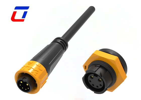 300V M16 2+4 Pin 20A Signal And Power Connectors IP67 Gemaakte kabelconnectoren