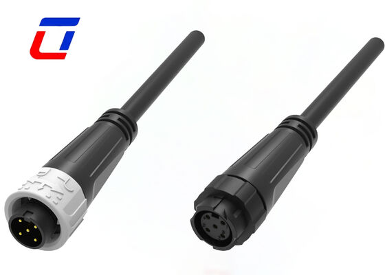 Waterdicht buitenkabelconnector 8A 125V met drukvergrendeling M16 5 pin stroomconnector