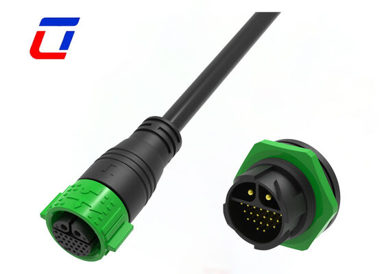 2+20 Pin M25 20A+5A Stroom Signaal Connector IP67 Multi Pin Waterdichte Connector Types