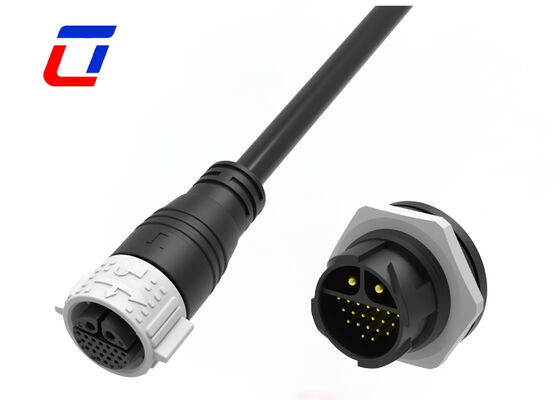 2+20 Pin M25 20A+5A Stroom Signaal Connector IP67 Multi Pin Waterdichte Connector Types