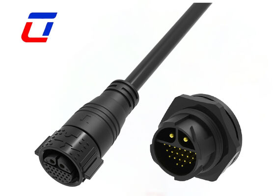 2+20 Pin M25 20A+5A Stroom Signaal Connector IP67 Multi Pin Waterdichte Connector Types