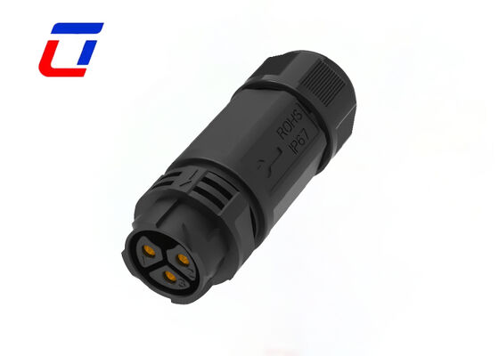 50A PA66 3-pins waterdichte circulaire connector M25 600V IP67 Power Quick Connectors