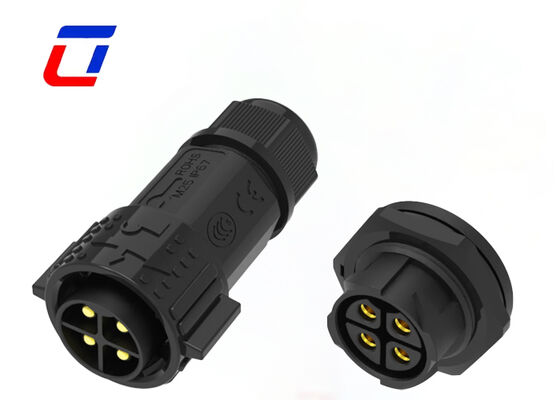 Huidige 50A M25 4-pins mannelijk naar vrouwelijke connector PA66 Plastic Ronde Connectoren