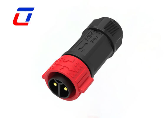 50A Hoogstroom PA66 2 Pin Panel Mount Power Connector Push Lock 600V Ronde connectoren