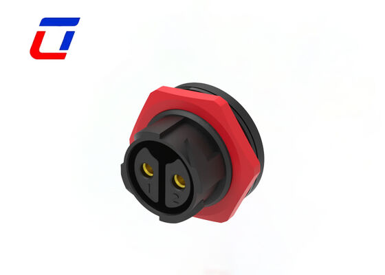 50A Hoogstroom PA66 2 Pin Panel Mount Power Connector Push Lock 600V Ronde connectoren