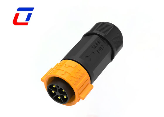 Waterdichte DC-connector M25 5-pins 20A Push Lock Buitenconnector voor nieuwe energie